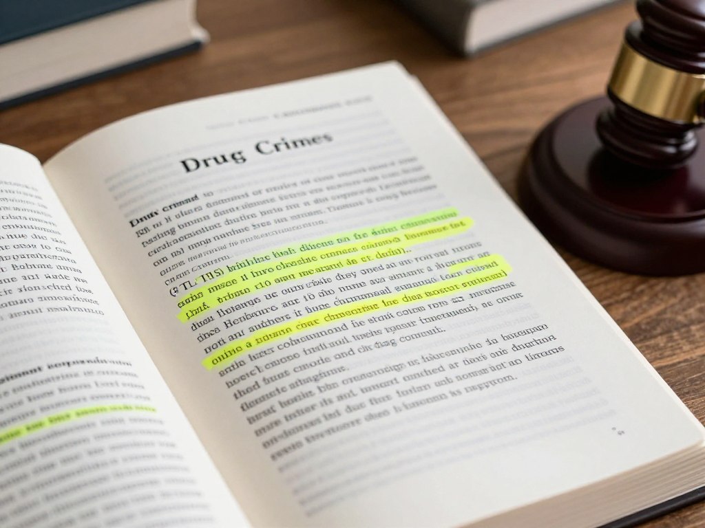 California Health and Safety Code book open to drug crimes section