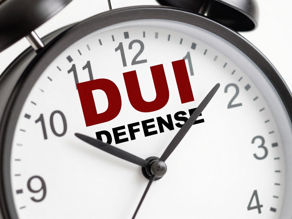 Clock representing critical deadlines after DUI crimes arrest