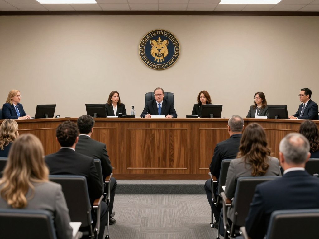 Drug court session in Los Angeles County courthouse