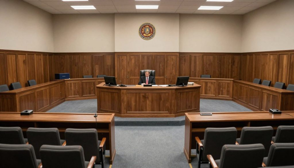 Inside Los Angeles criminal courtroom where crimes of violence cases are tried