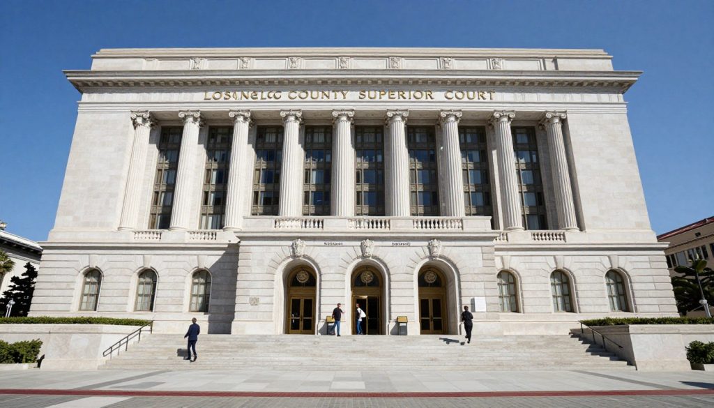 Los Angeles County courthouse where weapon charges cases are tried