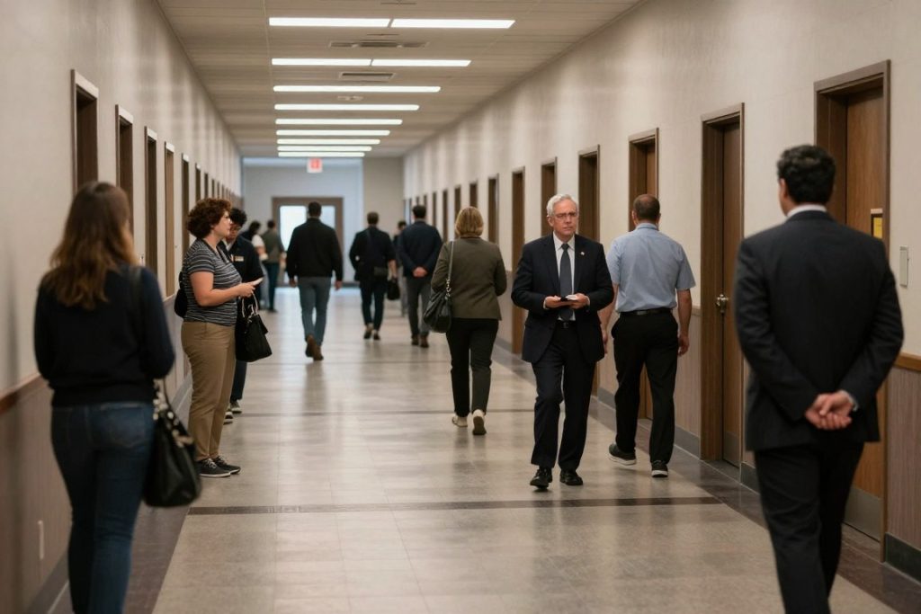 Los Angeles County criminal courthouse interior