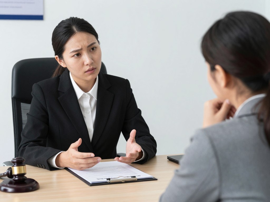 Los Angeles domestic violence attorney consulting with client