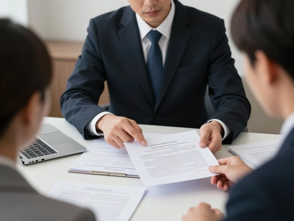 Property crimes defense attorney reviewing case with client